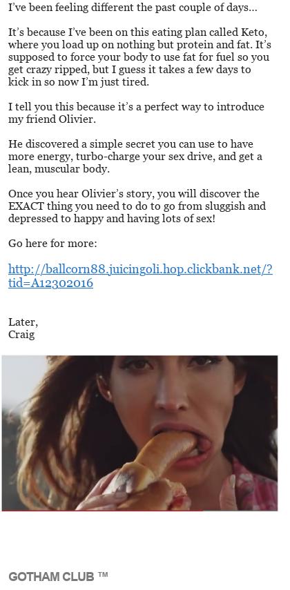 Gotham Dating club newsletter promoting JFYM